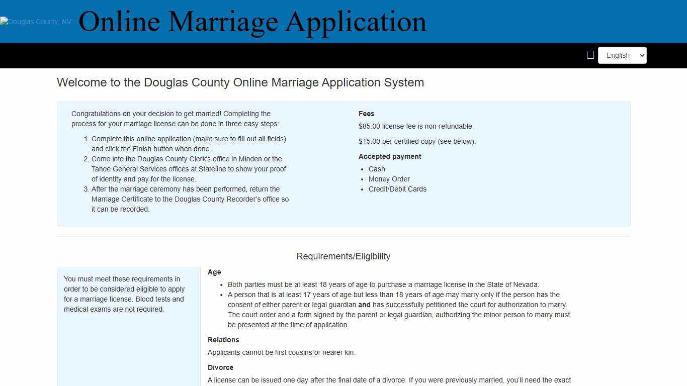 Online Marriage Application
